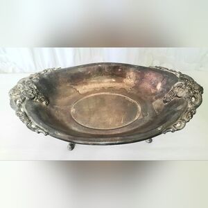Vintage Godinger Silver Co Footed Centerpiece Bowl Silverplated 16" Patina